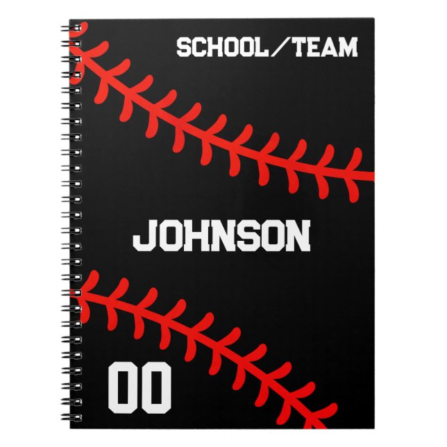 Baseball Personalisierter Mannschaftssport  Notizblock (Vorderseite)