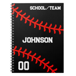 Baseball Personalized Team Sport  Notizblock