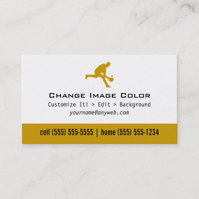 Baseball - persönliche Visitenkarte (Vorderseite)