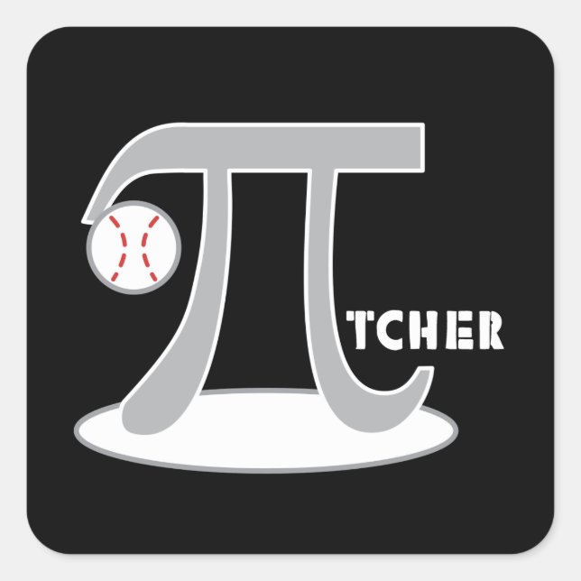 Baseball Pi-tcher - Funny Pi Stickers Gift (Vorderseite)