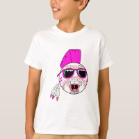 Baseball Pink Girl Punk Vektorgrafik