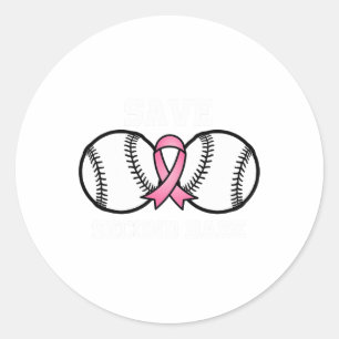 Baseball Pink Ribbon bekämpfen Coolen Brustkrebs K Runder Aufkleber
