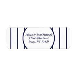 Baseball Pinstripes-Rücksendeadresse