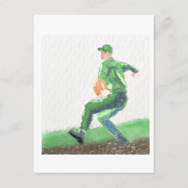 Baseball Pitch Art Postkarte (Vorderseite)