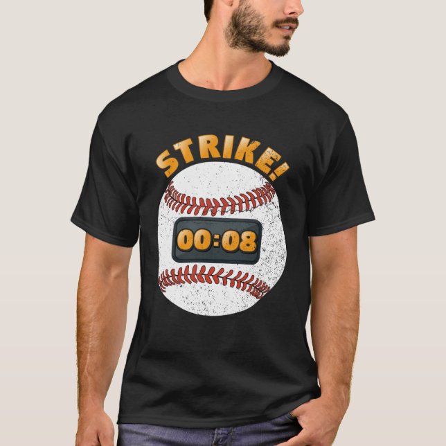 Baseball Pitch Clock 15 Seconds Rule Batter Box Do T-Shirt (Vorderseite)