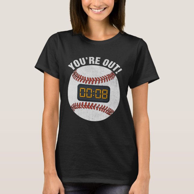 Baseball Pitch Clock 15 Seconds Rule Batter Box Do T-Shirt (Vorderseite)