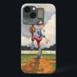 Baseball Pitcher auf dem Berg von Jay Throckmorton iPhone 13 Hülle<br><div class="desc">Ist es eine Kurve oder ein Regler? Was auch immer es ist, in diesem phantastischen Stück von Jay Throckmorton kommt direkt auf Sie zu. Ein Baseballpitcher bedient den Hund und rollt sich, um einen Wurf auf den Teller zu liefern. Geben Sie das als Geschenk oder hängen Sie es an Ihre...</div>