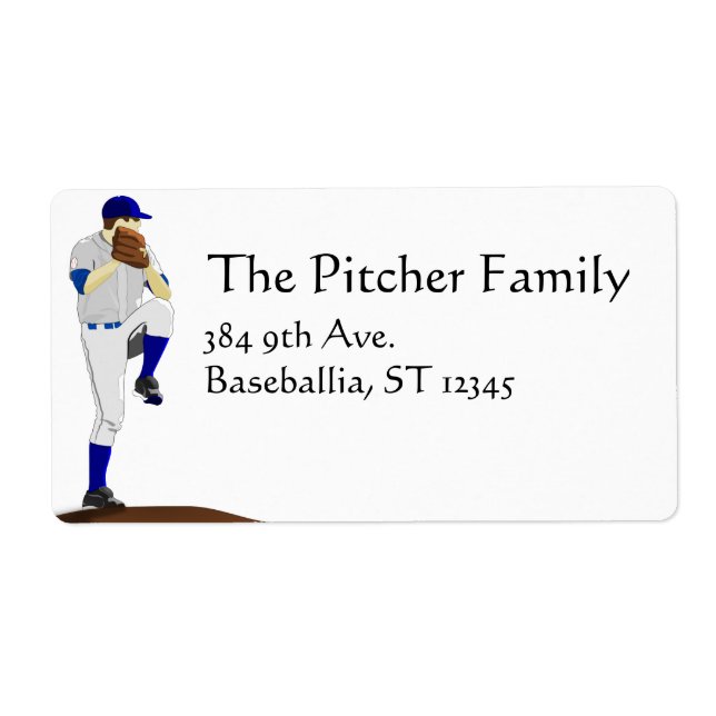 Baseball-Pitcher-Label (Vorne)