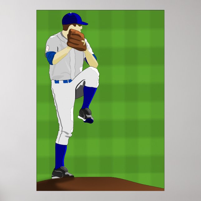Baseball Pitcher Poster (Vorne)