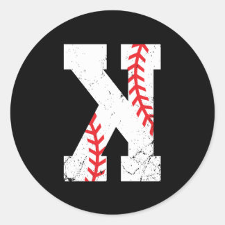 Baseball Pitcher Strikeout K Runder Aufkleber