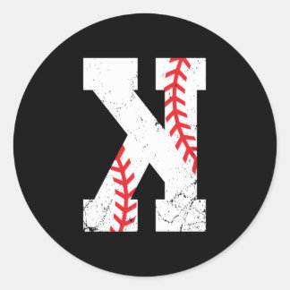 Baseball Pitcher Strikeout K Runder Aufkleber