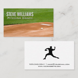 Baseball Pitching Mound Pitcher-Logo Visitenkarte