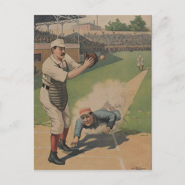 Baseball-Plakat Postkarte (Vorderseite)