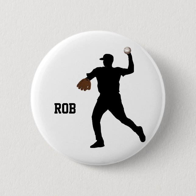 Baseball-Player-Abzeichen Button (Vorderseite)