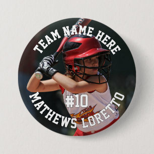 Baseball Player Add Name Number Team und Foto Button