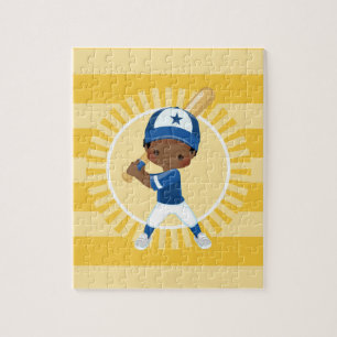 Baseball Player - Afroamerikanischer Junge Puzzle