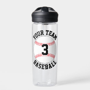 Baseball Player Benutzerdefinierter Teamname und J Trinkflasche