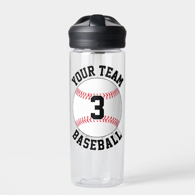 Baseball Player Benutzerdefinierter Teamname und J Trinkflasche (Vorderseite)
