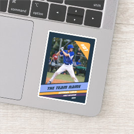 Baseball Player Custom Gift Dark Blue Yellow Aufkleber