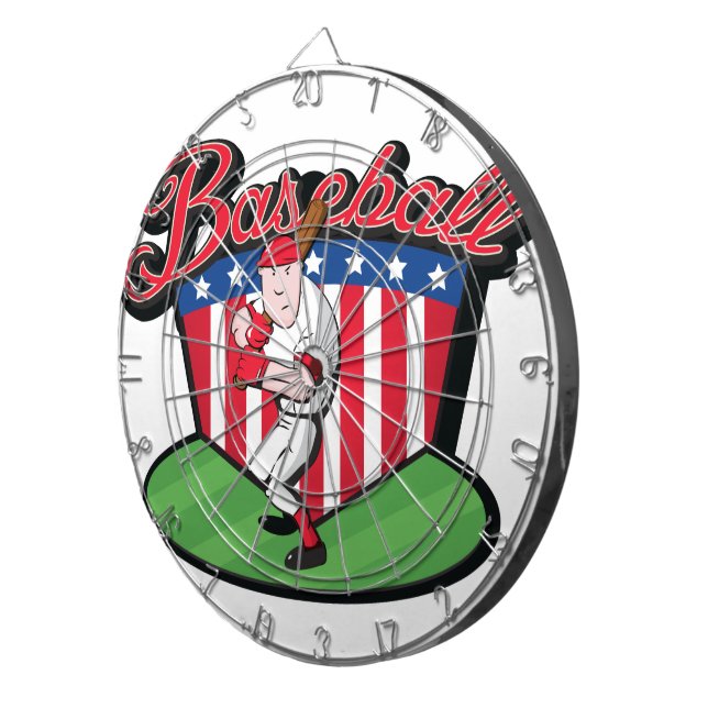 Baseball Player Dartscheibe (Vorderseite rechts)