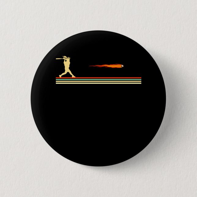 Baseball Player Daugher Funny Softball Batter Girl Button (Vorderseite)