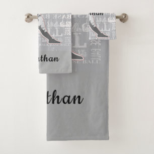 Baseball Player Design Badetuch Set