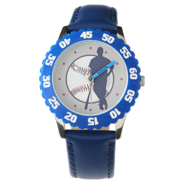 Baseball Player Diamond Tick Armbanduhr (Vorderseite)
