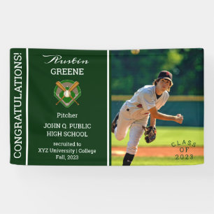 Baseball Player Foto Green Abschluss Banner
