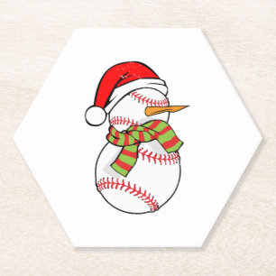 Baseball Player I Santa Claus I Christmas Snowman Untersetzer