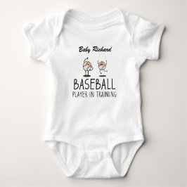 Baseball-Player im Training | Custom Baby Baseball Strampler