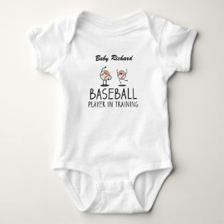 Baseball-Player im Training | Custom Baby Baseball Strampler