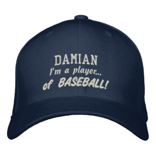 Baseball Player Individuelle Name Sportgeschenk V0 Bestickte Baseballkappe