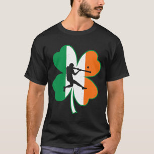 Baseball Player Lucky Kleeblatt Irland Flaggen St  T-Shirt