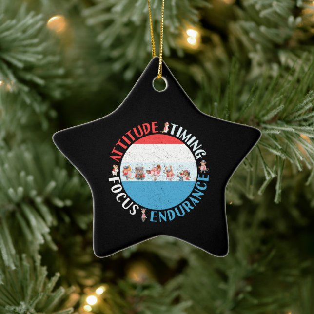 Baseball Player Mindset - Red White Blue Keramik Ornament (Baum)