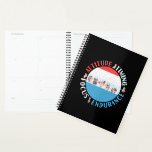 Baseball Player Mindset - Red White Blue Planer
