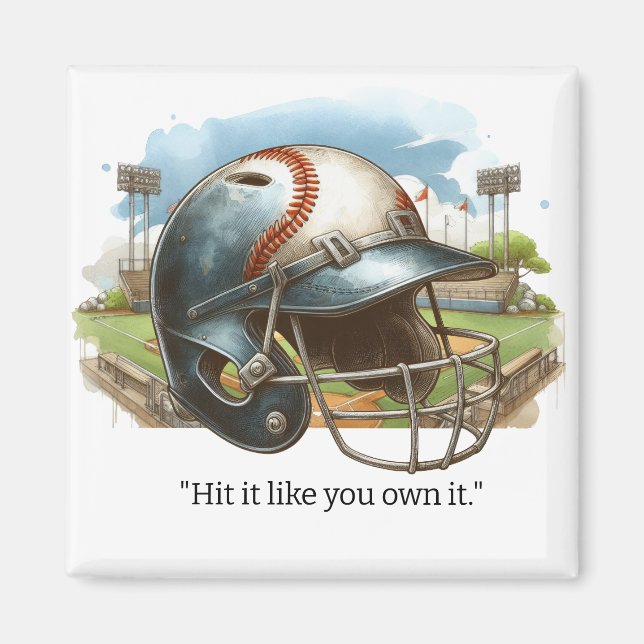 Baseball Player Motivation Magnet (Vorne)