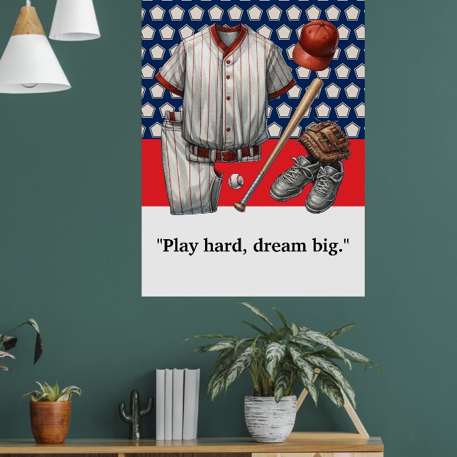 Baseball Player Motivation Poster (Wohnzimmer 1)