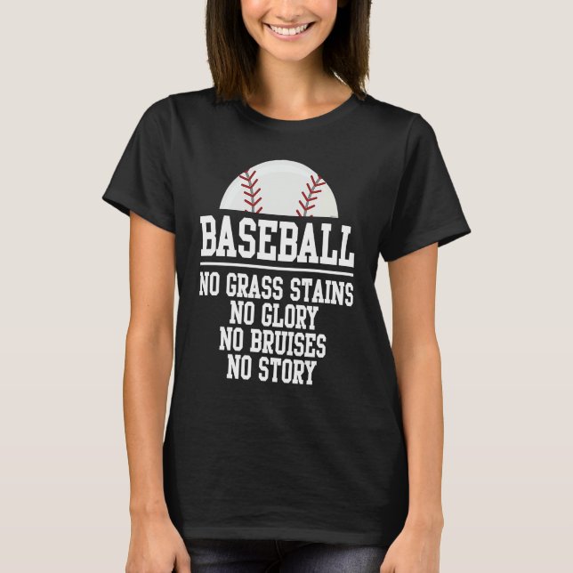 Baseball Player  Motivational Inspirational Quote T-Shirt (Vorderseite)