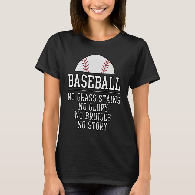 Baseball Player Motivierend Inspiration Zitat T-Shirt (Vorderseite)