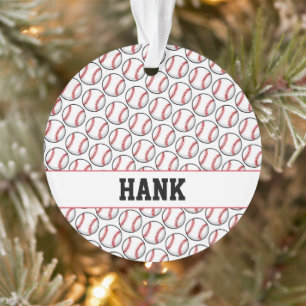 Baseball-Player NAME Sportshandschuh laufen Ornament