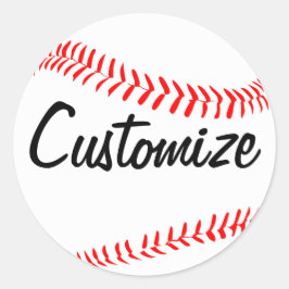 Baseball-Player oder Party für benutzerdefinierte  Runder Aufkleber