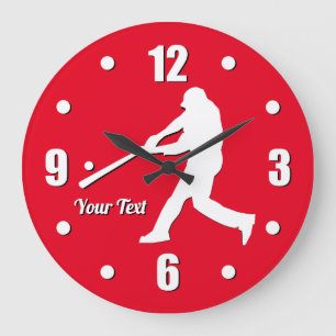 Baseball-Player personalisieren große Uhr