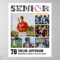 Baseball Player Senior Night Sports Foto Collage