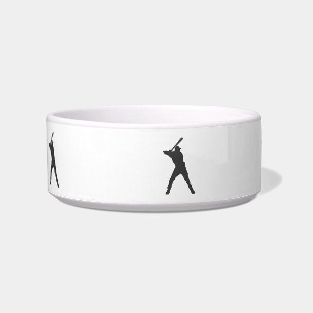 Baseball-Player-Silhouette Napf (Vorderseite)