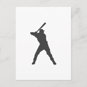 Baseball-Player-Silhouette Postkarte