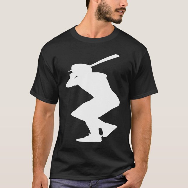 Baseball Player-Silhouette T-Shirt (Vorderseite)