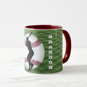 Baseball-Player-Tasse mit seinem Namen Tasse