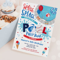 Baseball Pool Party Splish Splash Pool Geburtstag