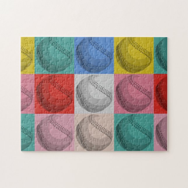 Baseball Pop Kunst, Dichtung und Musik Puzzle (Horizontal)