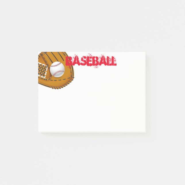 Baseball Post-it-Notes Post-it Klebezettel (Vorderseite)
